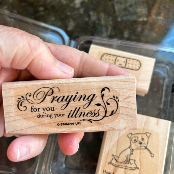 Stampin’ Up! Wellness Wishes set of 3 stamps. Get well wishes. Excellent shape - Picture 4 of 6